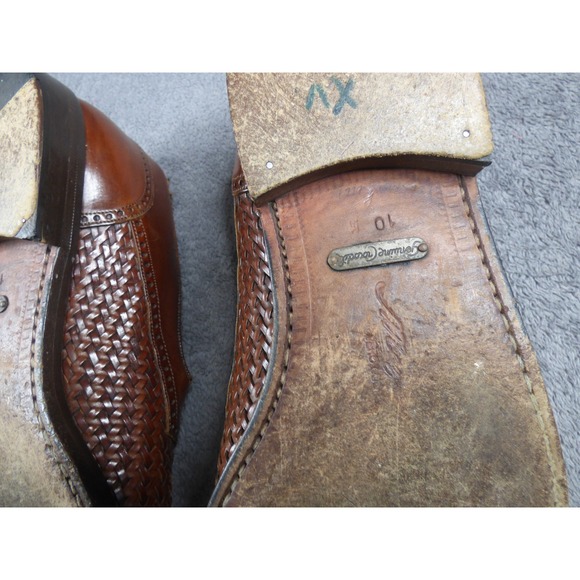 Mezlan Carmel Mens Brown Woven Alligator Tassel Loafers Shoes 29480 Size 10 M main image 9